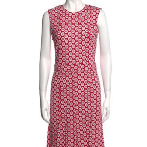Tory Burch Red Floral Jada Dress Size Small